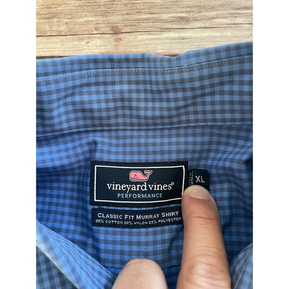 Vineyard Vines Performance Classic Fit Murray Shirt Button Down Plaid Men's XL - Picture 3 of 6